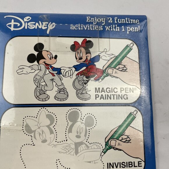 Disney Mickey Mouse 2 In 1 Books Invisible Ink Magic Pen Painting Book Set Of 2 - Picture 7 of 8